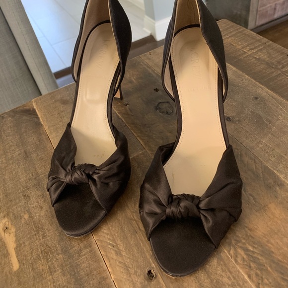 J crew brown satin D’Orsey pump - Picture 5 of 5
